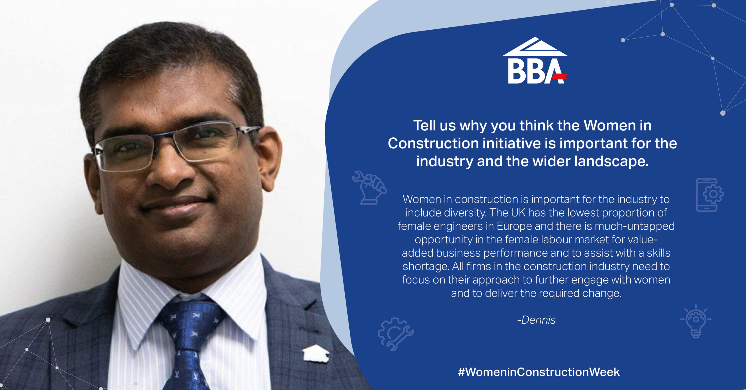 BBA Women In Construction – Quote Graphic – Dennis